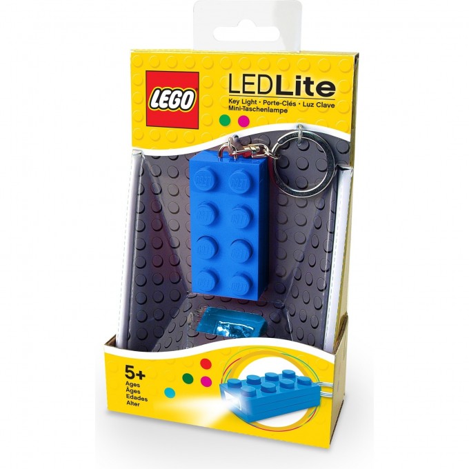 Брелок-фонарик LEGO блок 2х4 синий LGL-KE5-B 332115