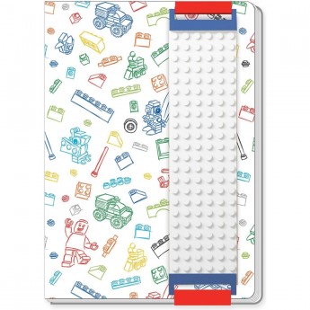 Книга для записей с закладкой LEGO, белый (96 листов, линейка) 51525L Книга для записей с закладкой LEGO, белый (96 листов, линейка) 51525L