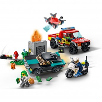 Конструктор LEGO CITY "ПОЖАРНАЯ БРИГАДА И ПОЛИЦЕЙСКАЯ ПОГОНЯ" City 60319 Конструктор LEGO CITY "ПОЖАРНАЯ БРИГАДА И ПОЛИЦЕЙСКАЯ ПОГОНЯ" City 60319