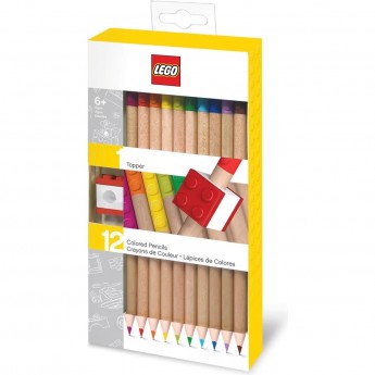 Набор цветных карандашей LEGO 12 шт. с насадкой в форме кирпичика 52064L