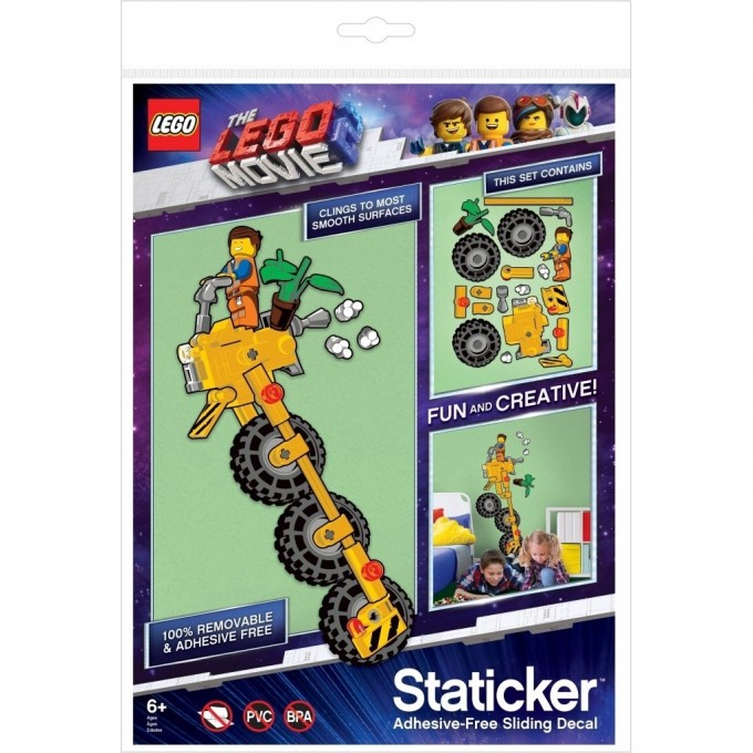 Набор многоразовых наклеек для декора LEGO MOVIE 2 “EMMET VEHICLE” The LEGO® Movie 2 52368L 1215310